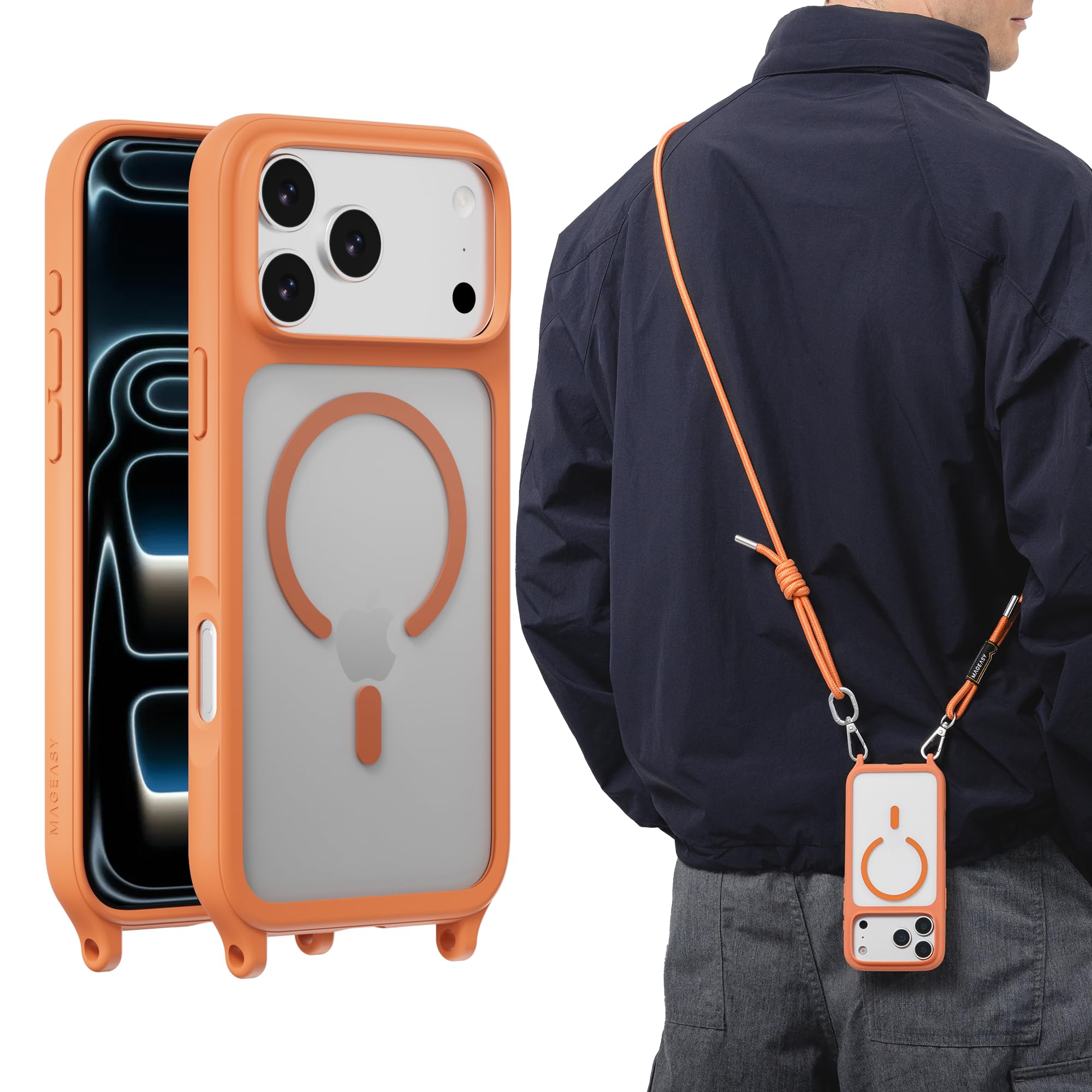 【MagEasy】 iPhone 17 Pro Max ショルダー ストラップ Amazon.com: MAGEASY Compatible with iPhone 17 Pro Max 6.9