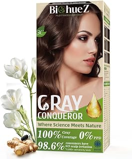 Permanent Hair Dye Hair Color for Gray Hair Coverage PPD-Free Hair Color Kit Medium Brown Hair Dye 3C Dark Mocha Brown Chocolate Brown