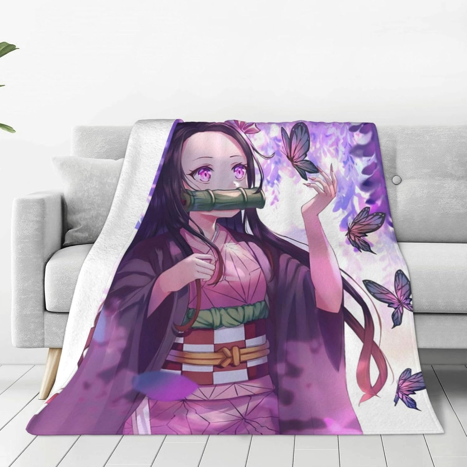 Anime Throw Blanket, 50"X40" Soft Warm and Cozy Flannel