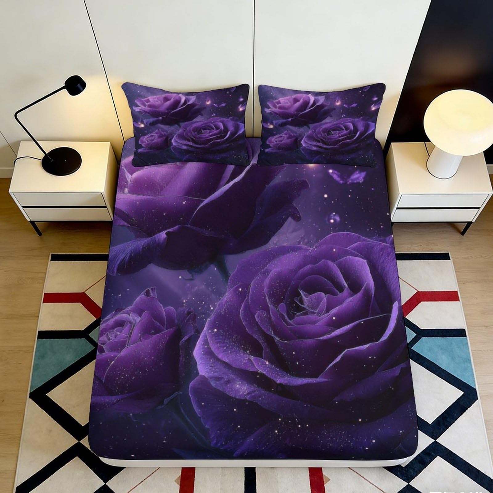 3D Printed Pumpkin Leaves Fitted Sheet Microfiber Deep Pocket Bedroom Bedding Set Full Wrap Pumpkin Mattress Fitted Cover Washable 140x200x25cm