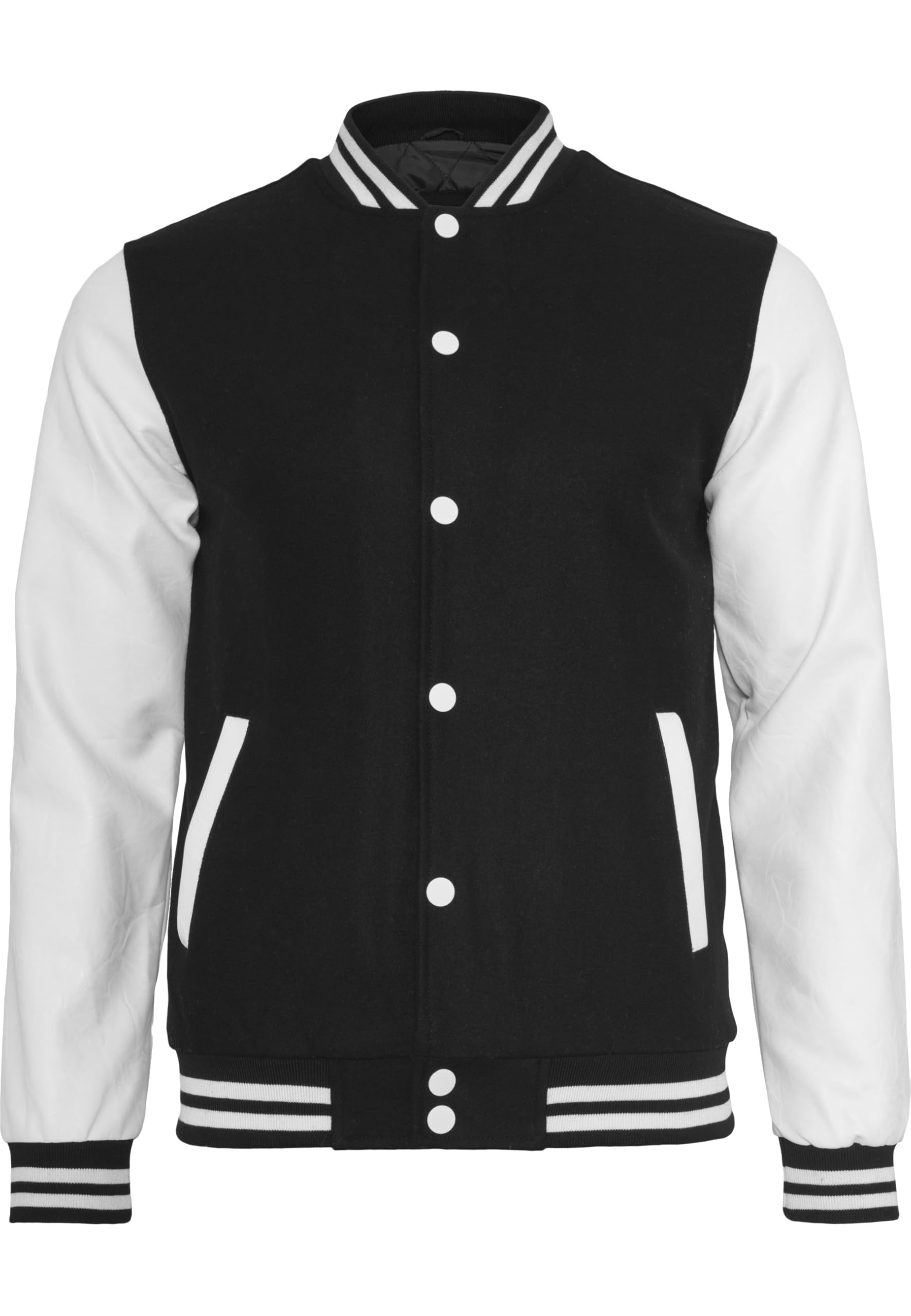 Urban Classics Men's Jacket Clothing Oldschool College Jacket - Black, XXL