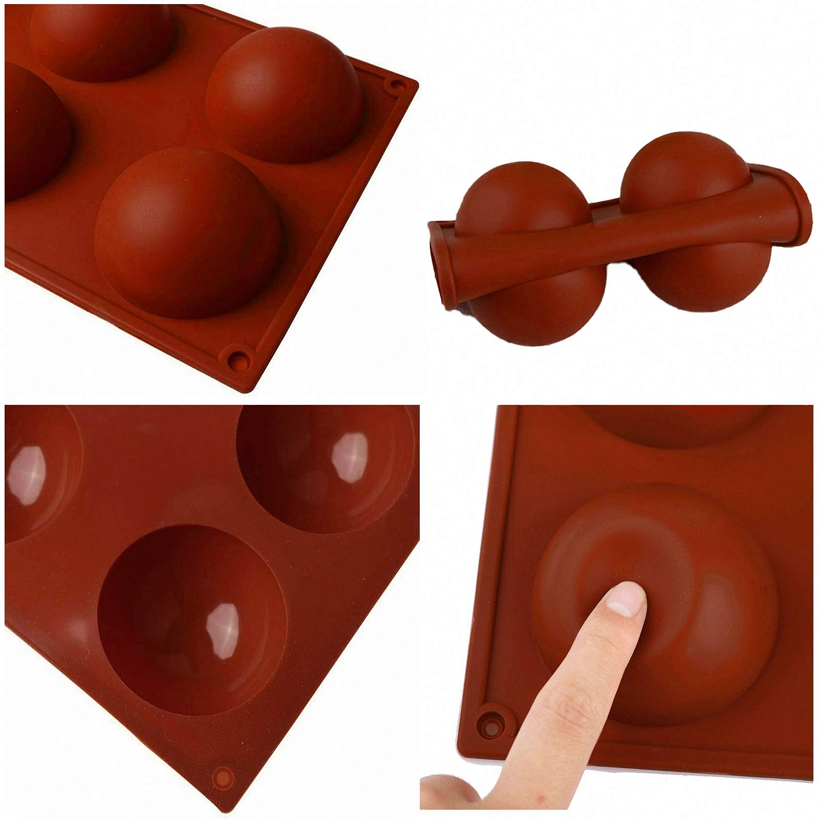 Lot de 2 moules en silicone mini-carrés 126-Cavity, moules à bonbons au