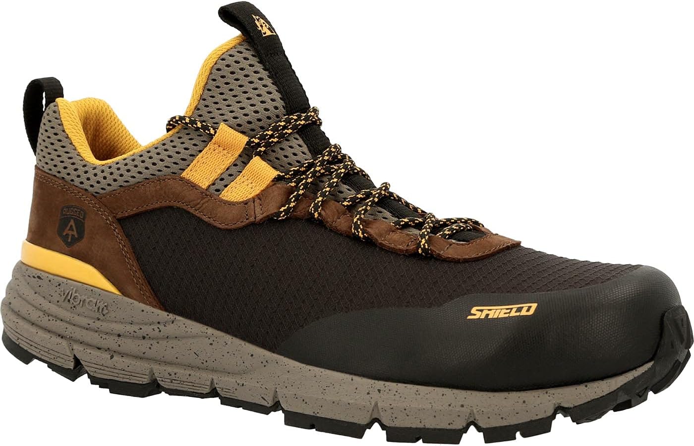 Rocky Men's Rugged at Ankle Boot, Black and Brown, 11.5 Wide