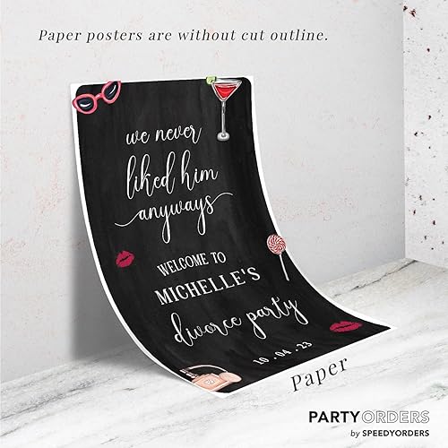 Miniatura 4 de Letrero de bienvenida para fiesta de divorcio Decoración de bienvenida de divorcio personalizada, divertida y elegante, decoración humorística