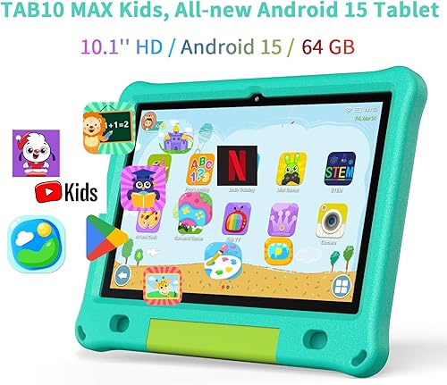 Miniatura 2 de PRITOM RITOM Tablet Android 15, totalmente nueva tableta de 10 pulgadas para niños, control parental, 64 GB+1 TB tabletas expandibles para niños,