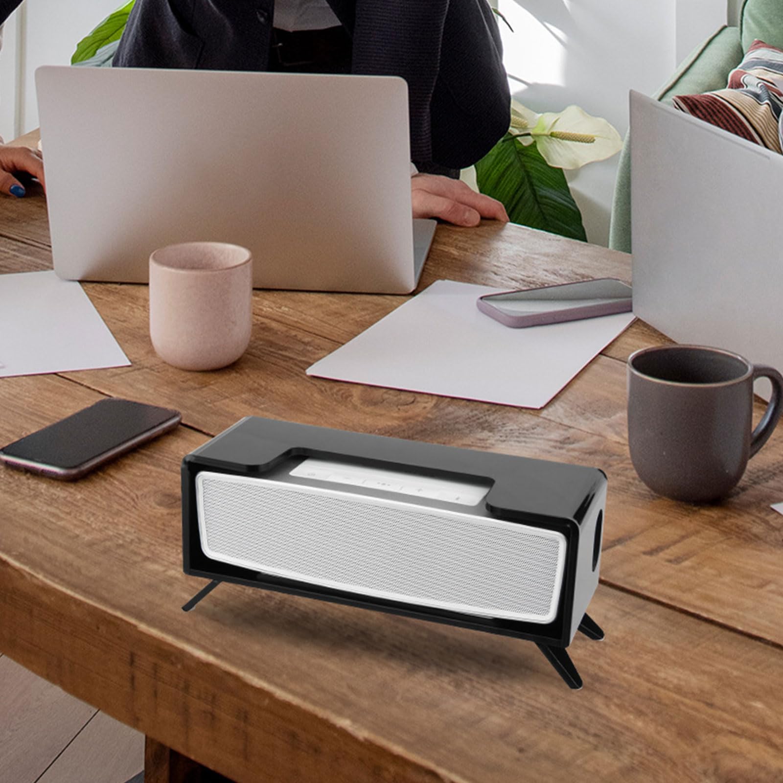 Table Speakers Dock Clear Speakers Stand for Modern Aesthetics Solid Build for Speakers