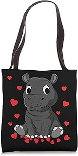 Cute Baby Hippopotamus Valentines Day Gift for Hippo Lovers Tote Bag