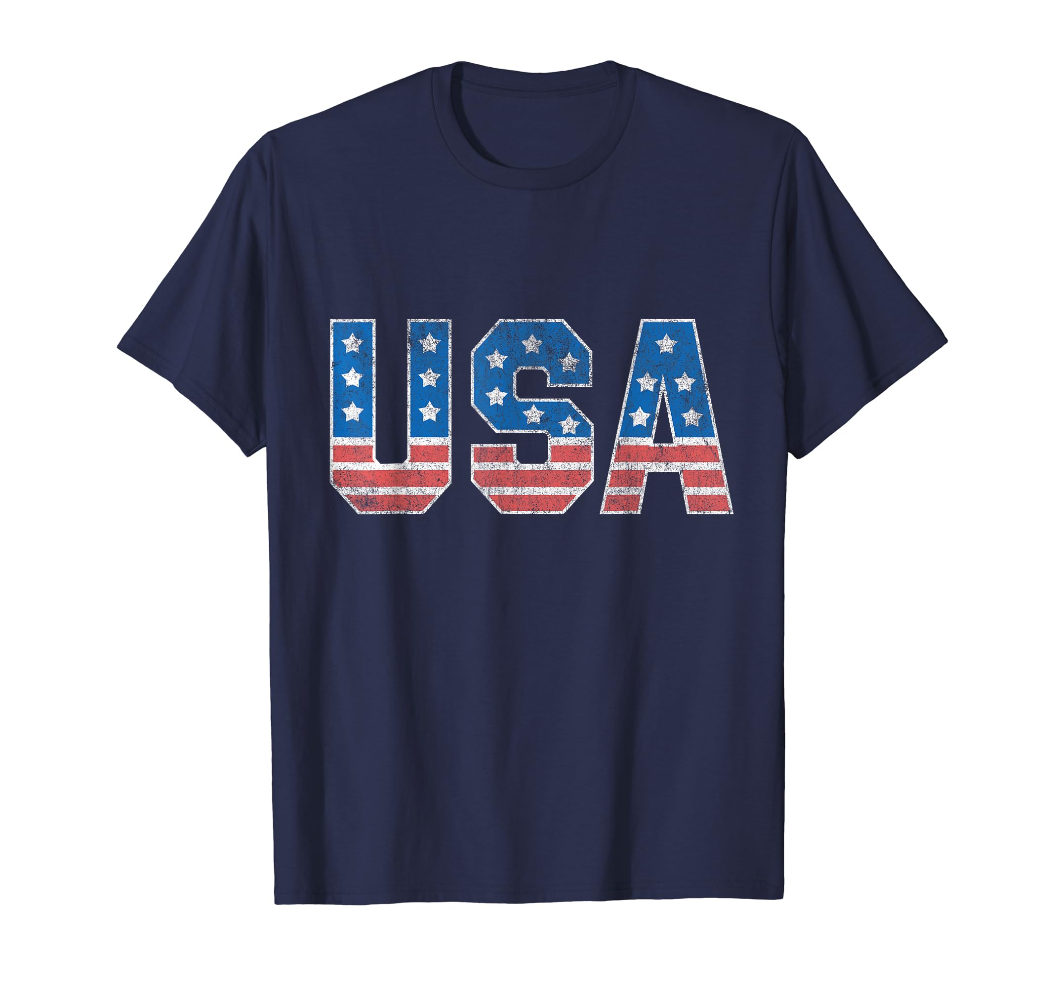 Vintage USA FlagUnited States of America July 4th USA T-Shirt