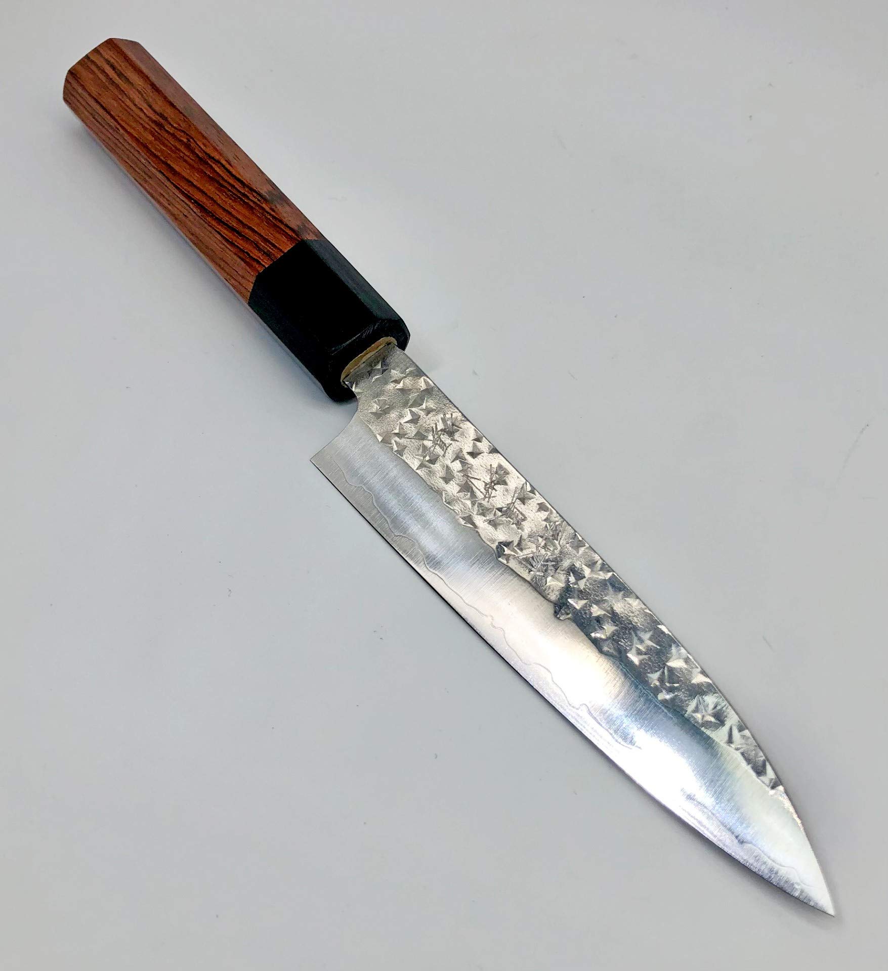 黒崎優 閃光 粉末ハイス鋼SG2鎚目打 ペティ 120mm 寿檀八角柄付