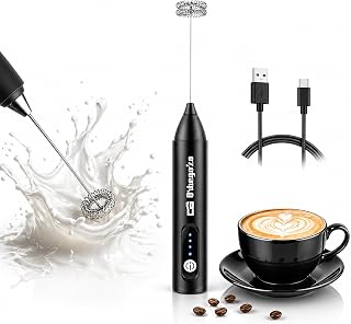 Coffee Frother Electric Rechargeable Coffee Maker Machine for Home Electric Coffee Frother Machine & Milk Whisker with Dua... Price In India