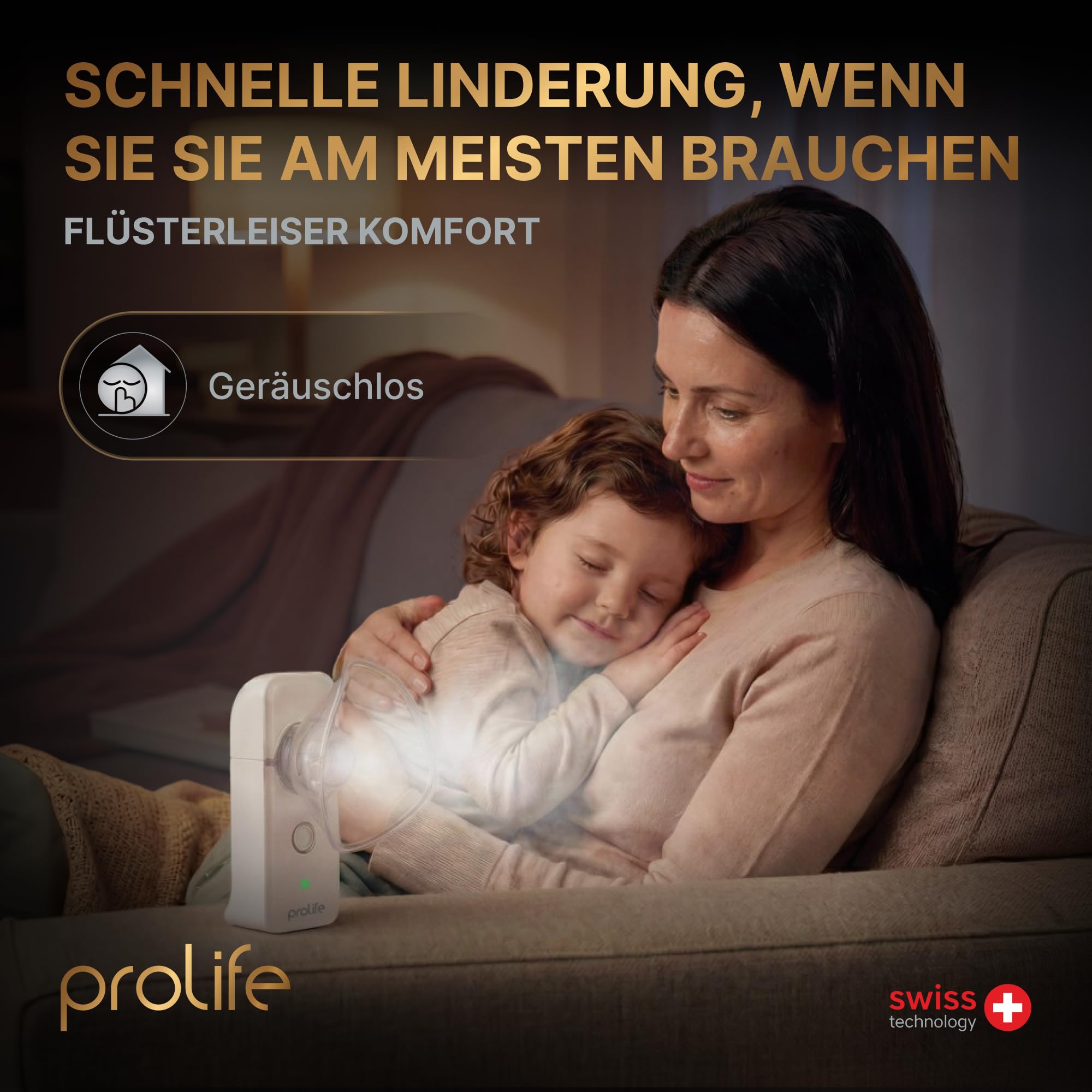 Prolife PN Mesh Inhalationsgerät Erwachsene & Kinder Ultraschall Vernebler Dampfinhalator Inhalation Bulletsnsgerät Baby