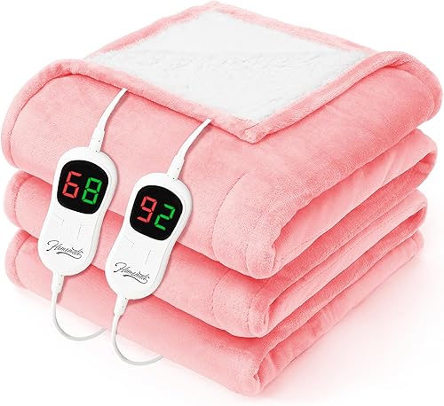 Miniatura 37 de Homemate Manta Eléctrica con Calefacción Twin Individual - 62"x84" Mantas de Cama con Calefacción Throw con 10 Niveles de Calefacción, 8 Horas de