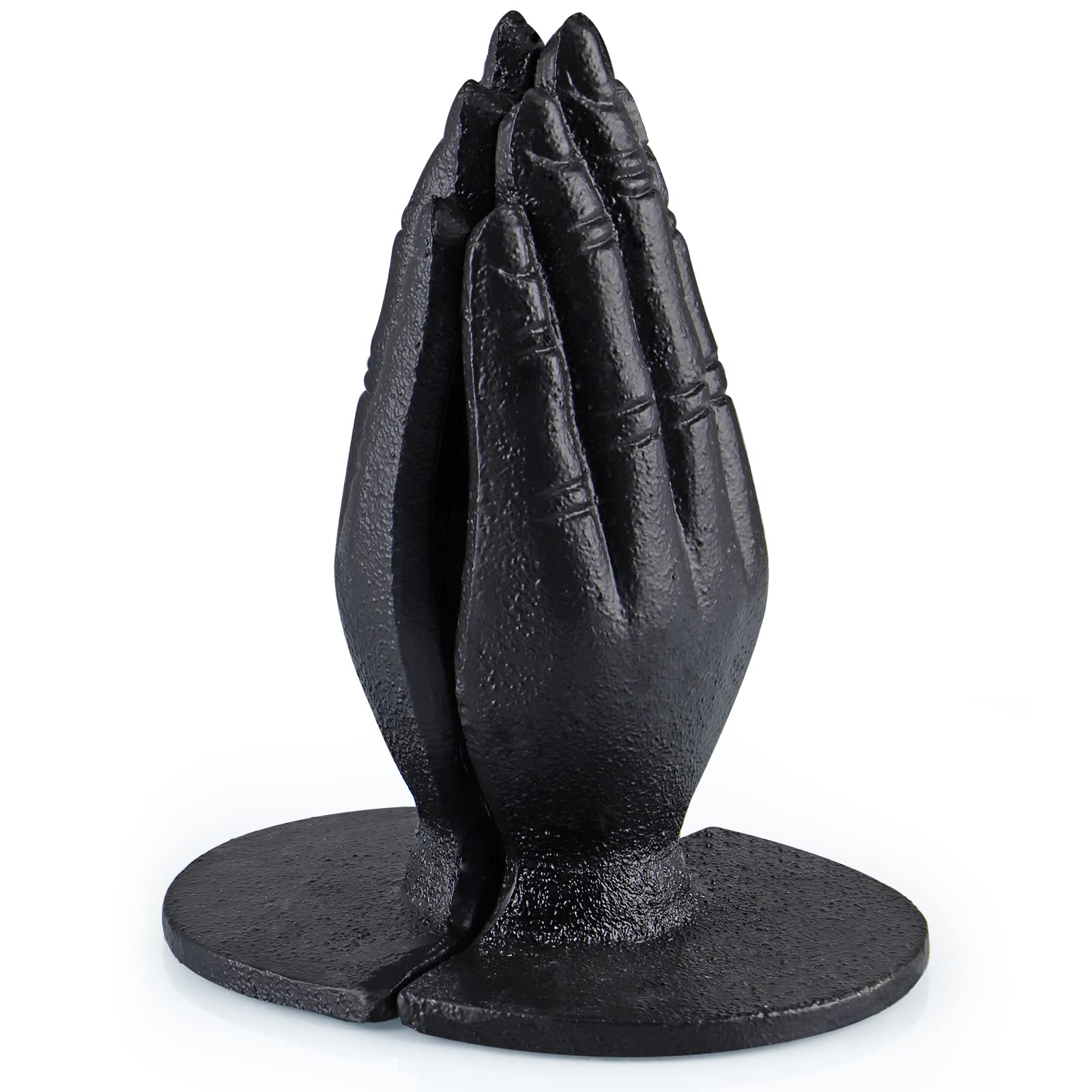 MOLIGOU Hands Decorative Bookends, Cast Iron Bookends, Heavy Duty Book Stoppers for Home, Office, Bookshelf (1 Pair)