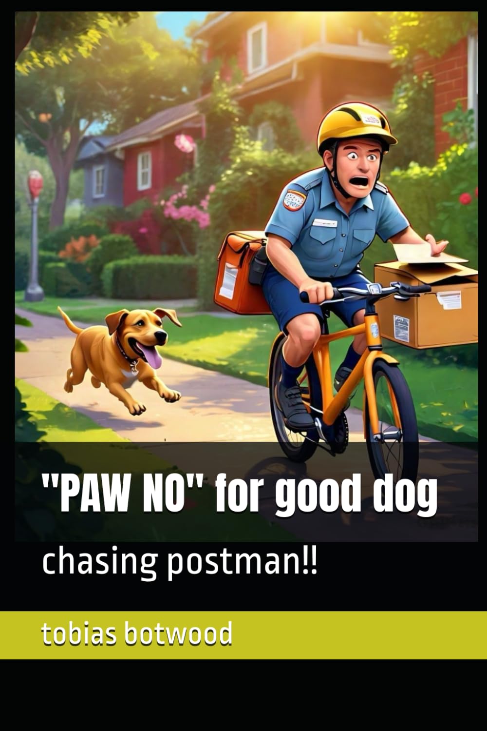 "PAW NO" for good dog: chasing postman!!
