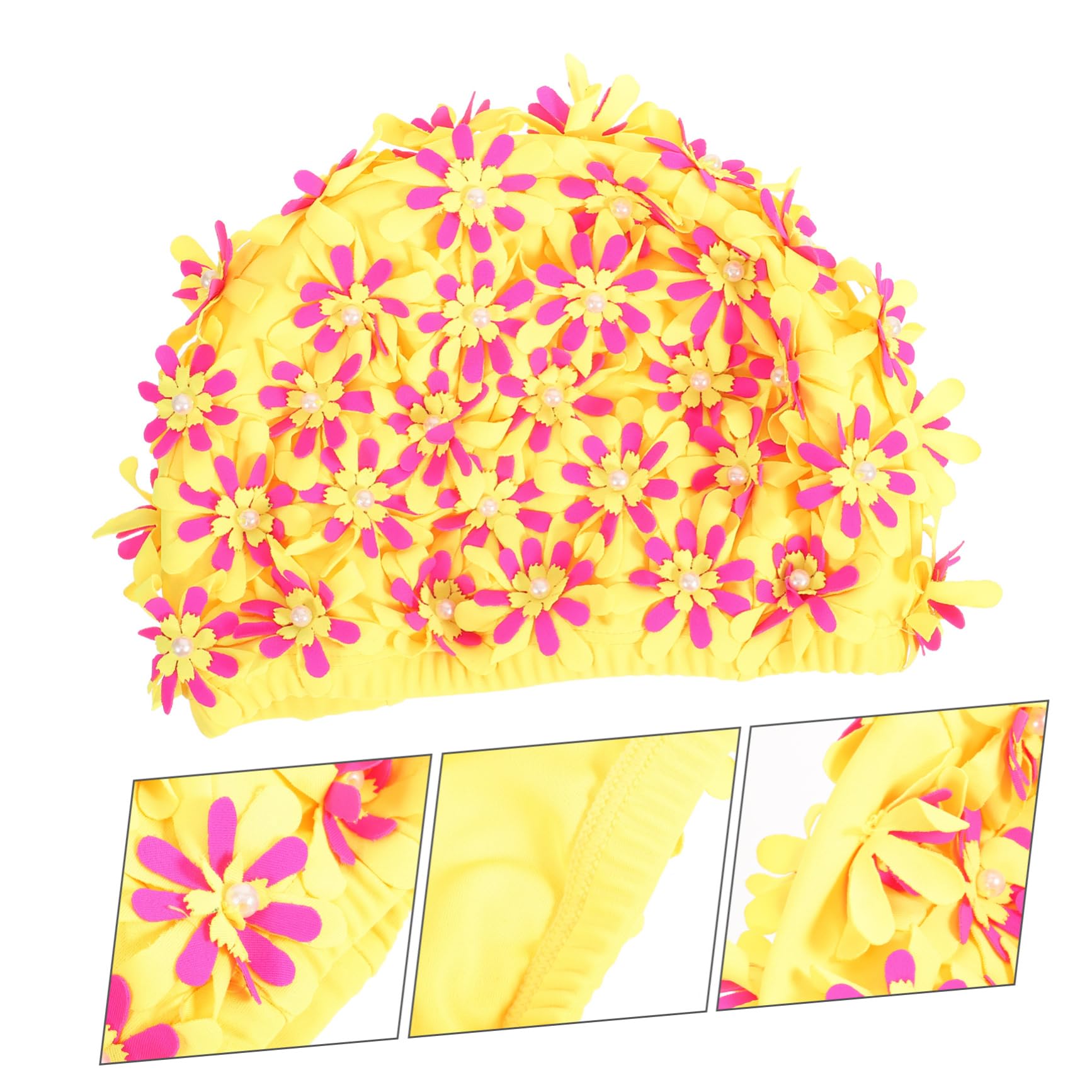 Sosoport Lot De 2 Bonnets De Bain À Fleurs pour Adultes Confortables