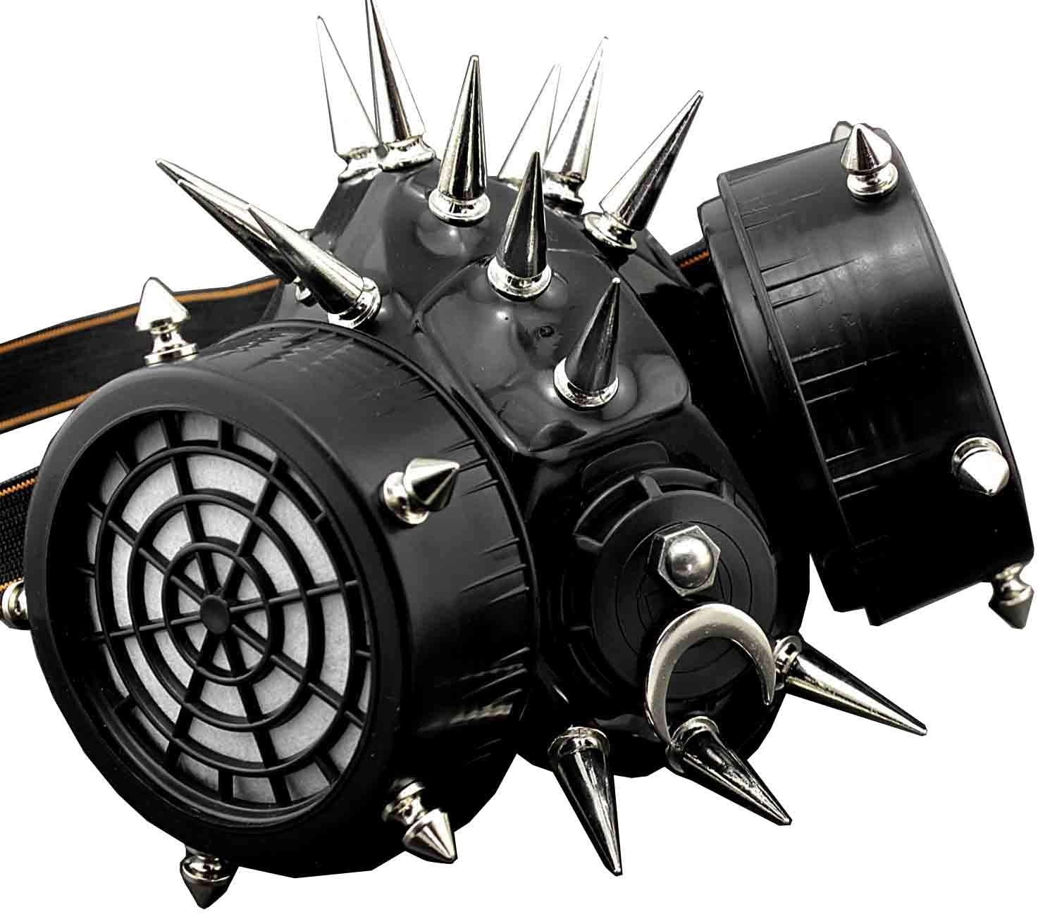Spike Rivet Steampunk Masquerade Gas Face Mask Cosplay Costume Party