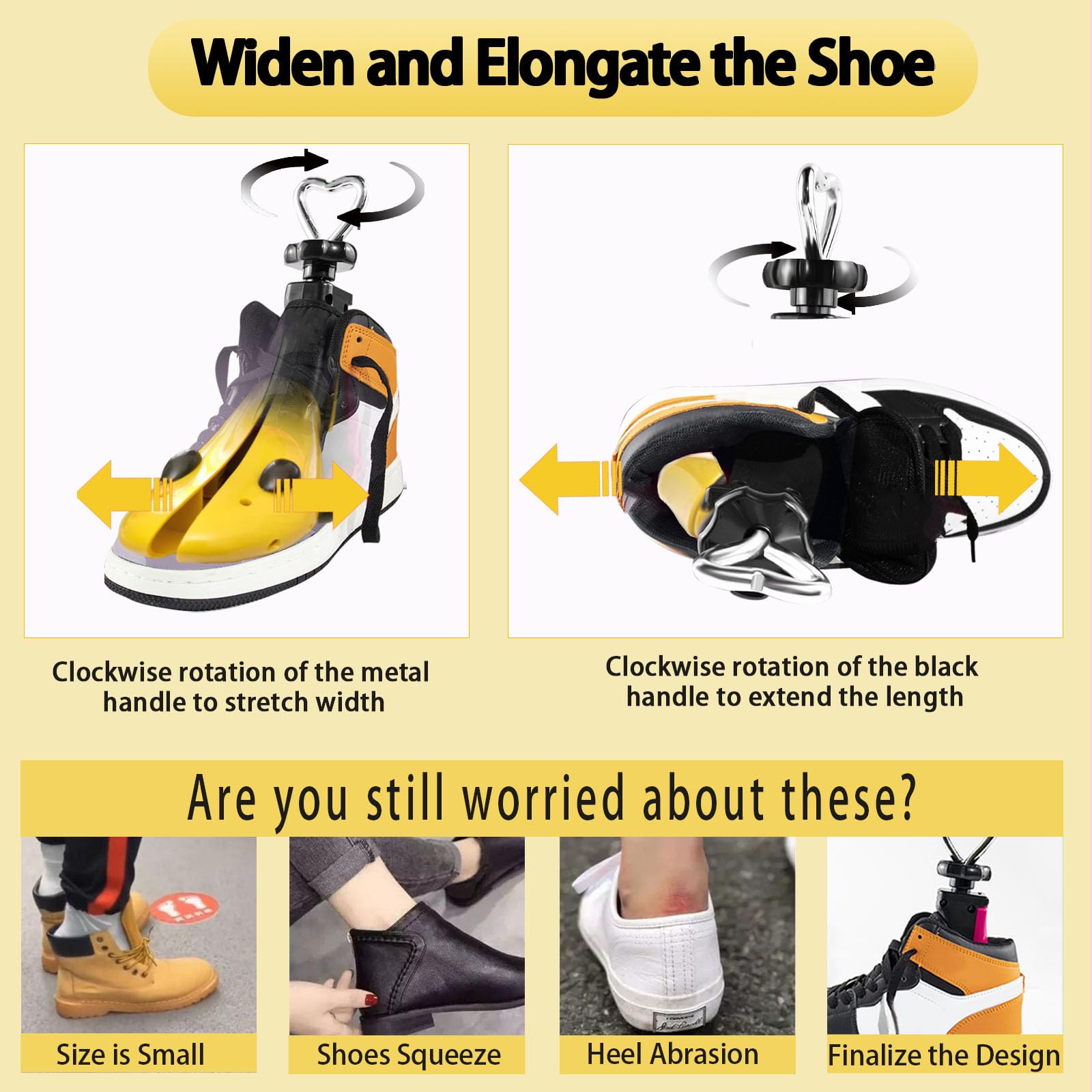Estirador de zapatos para hombres y mujeres, estirador de botas ajustable para mujer, árbol de zapatos para pies anchos, expansor de zapatos