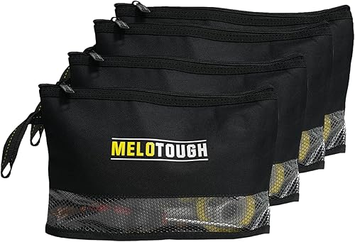MELOTOUGH Bolsa pequeña para herramientas con cremallera, bolsa de herramientas pequeña con cremallera, bolsa organizadora de almacenamiento