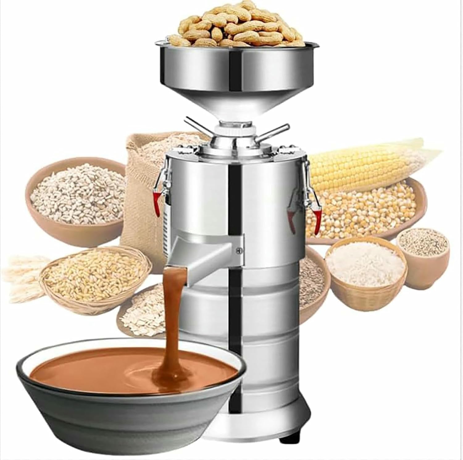 Professional Peanut Sesame Grinding Machine Output 15kg/h Sesame Paste Commercial Grain Mill for Sesame Seeds Walnuts