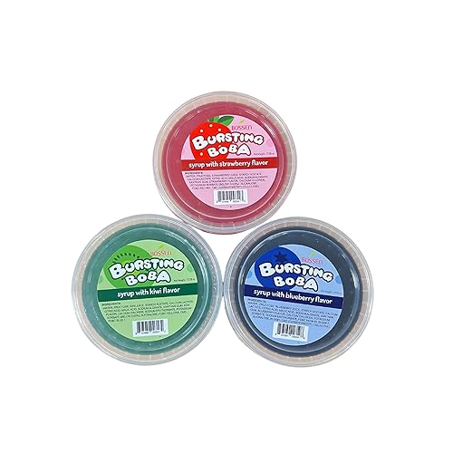 Vista 13 de Bossen Bursting Boba Minis-3 paquetes (fresa/mango/kiwi)