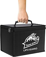 Vista 7 de Yowoo Lipo Bolsa de seguridad, bolsa de batería LiPo ignífuga a prueba de explosiones, gran espacio altamente resistente, doble cremallera