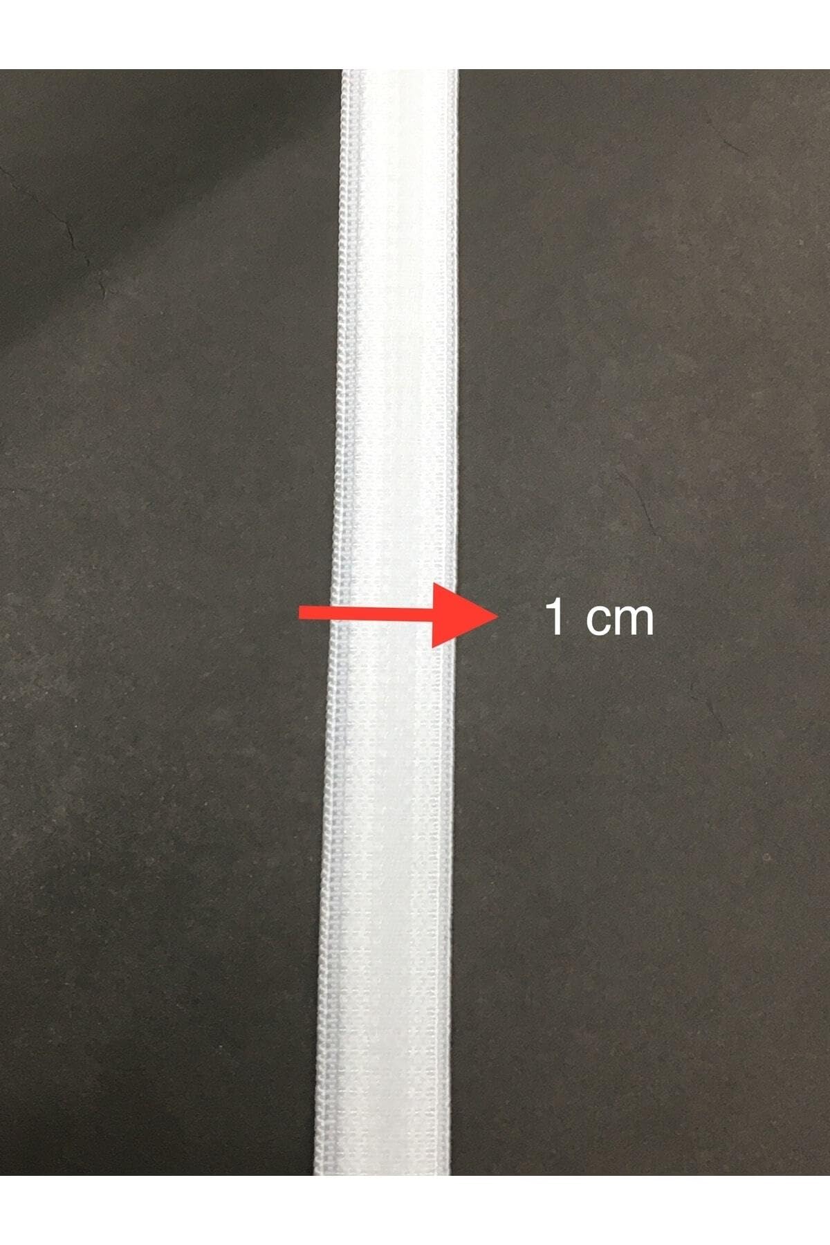 karan tuhafiye Silikonlu Lastik Kaydırmaz Lastik 1 Metre, Beyaz