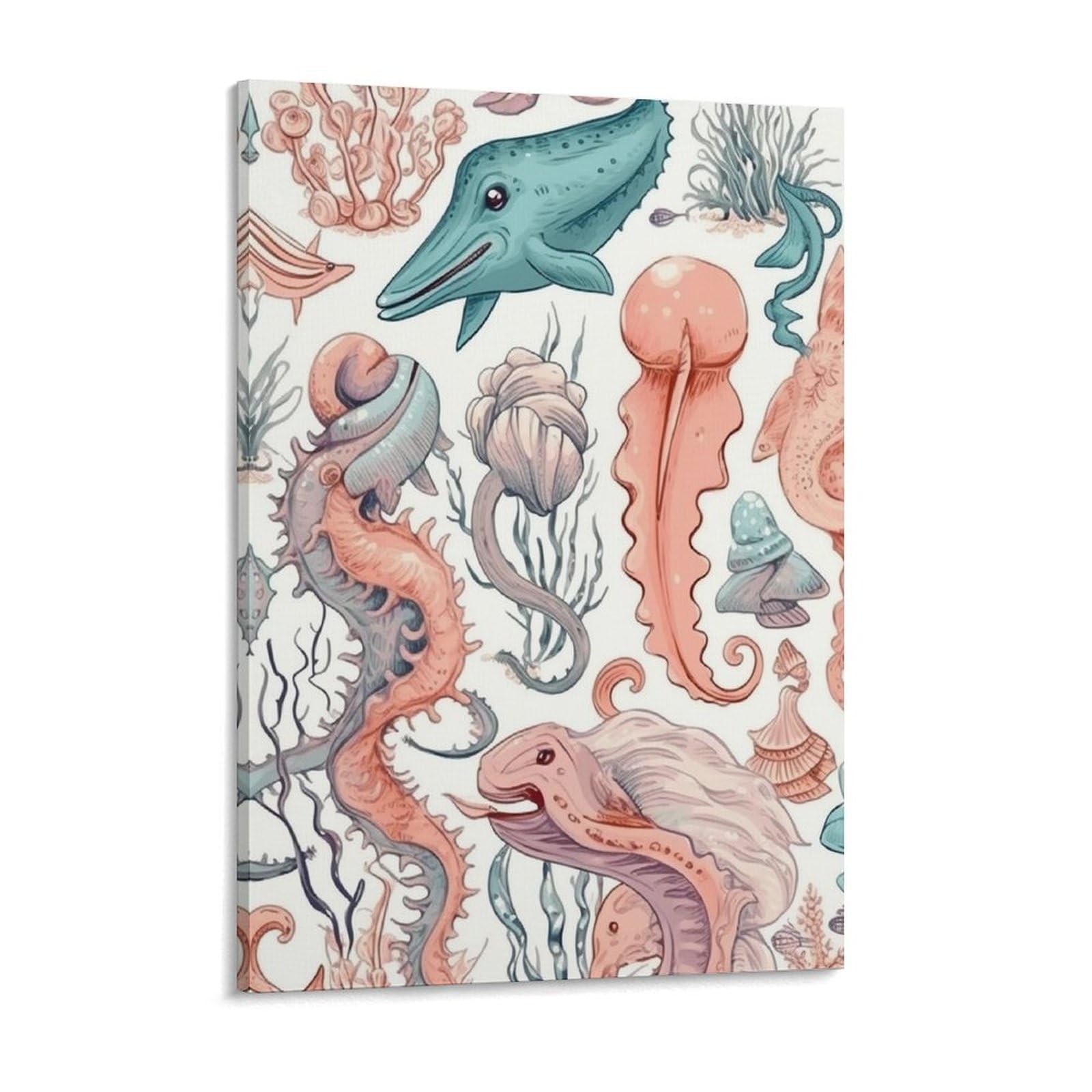 Colorful Ocean Canvas Wall Art for Bedroom 12x16inch Canvas Prints Artwork for Walls Modern Picture Artwork Painting for Living Room Aesthetic Wall Paintings for Bathroom Kitchen Office Decor
