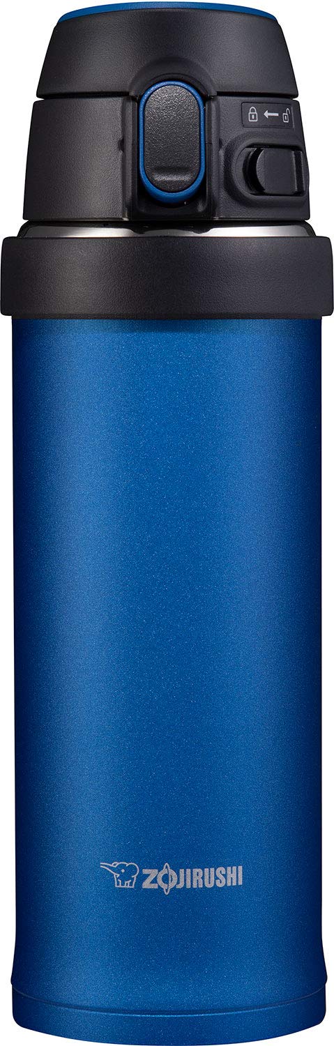 Zojirushi Flip-and-Go - Taza de acero inoxidable (473 ml), color azul cobalto