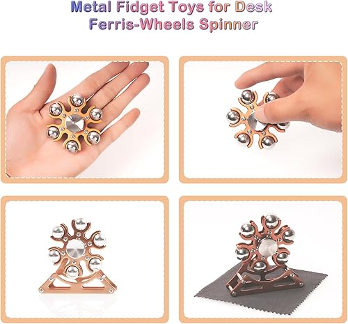 Miniatura 4 de Juguetes de escritorio para ruedas de la fortuna-hilandero Metal Kinetic-Spinner 4mins, Gadgets geniales para niños, adolescentes, adultos, EDC-Toy,