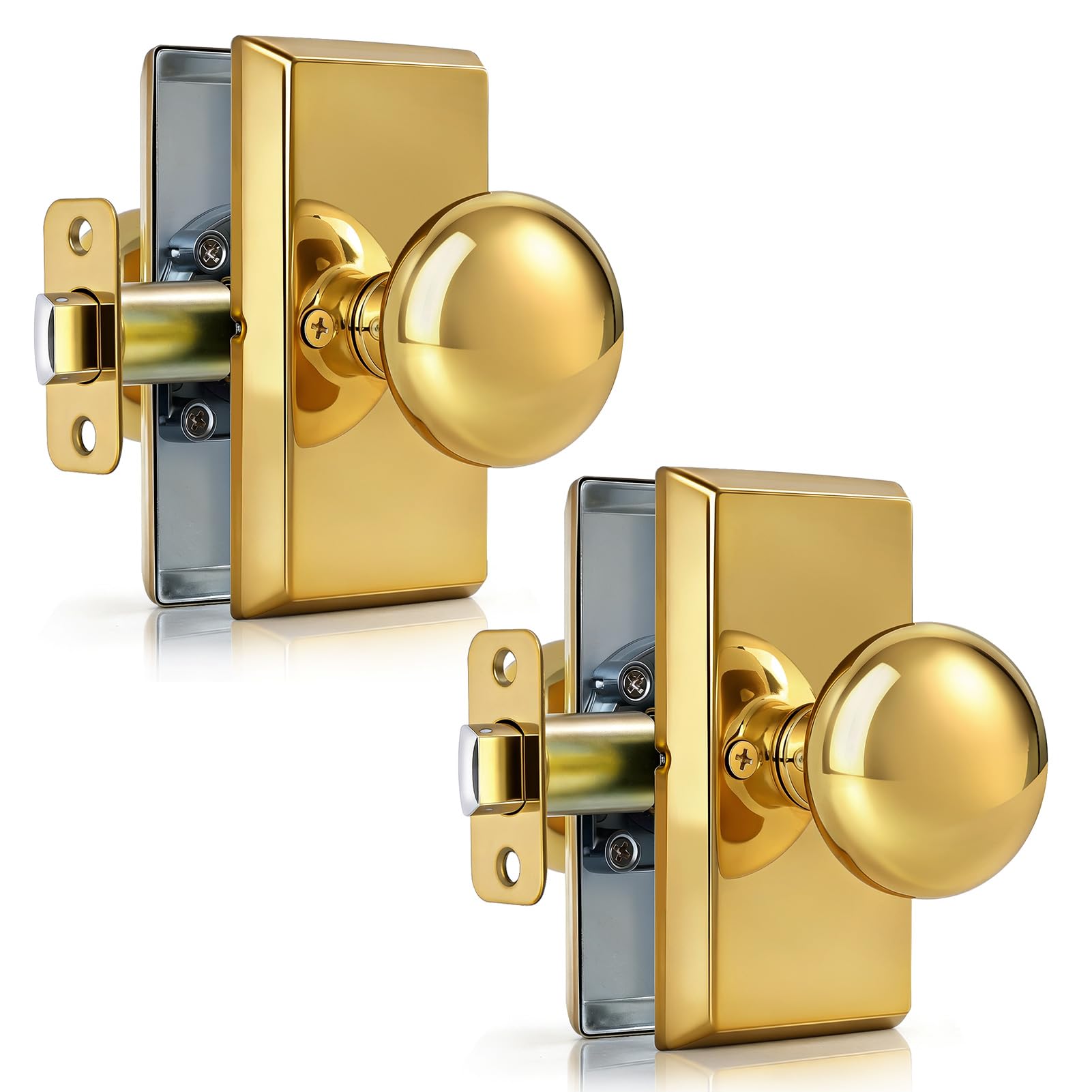 Matte Black Door Knobs - Privacy Lock & Modern Design -16