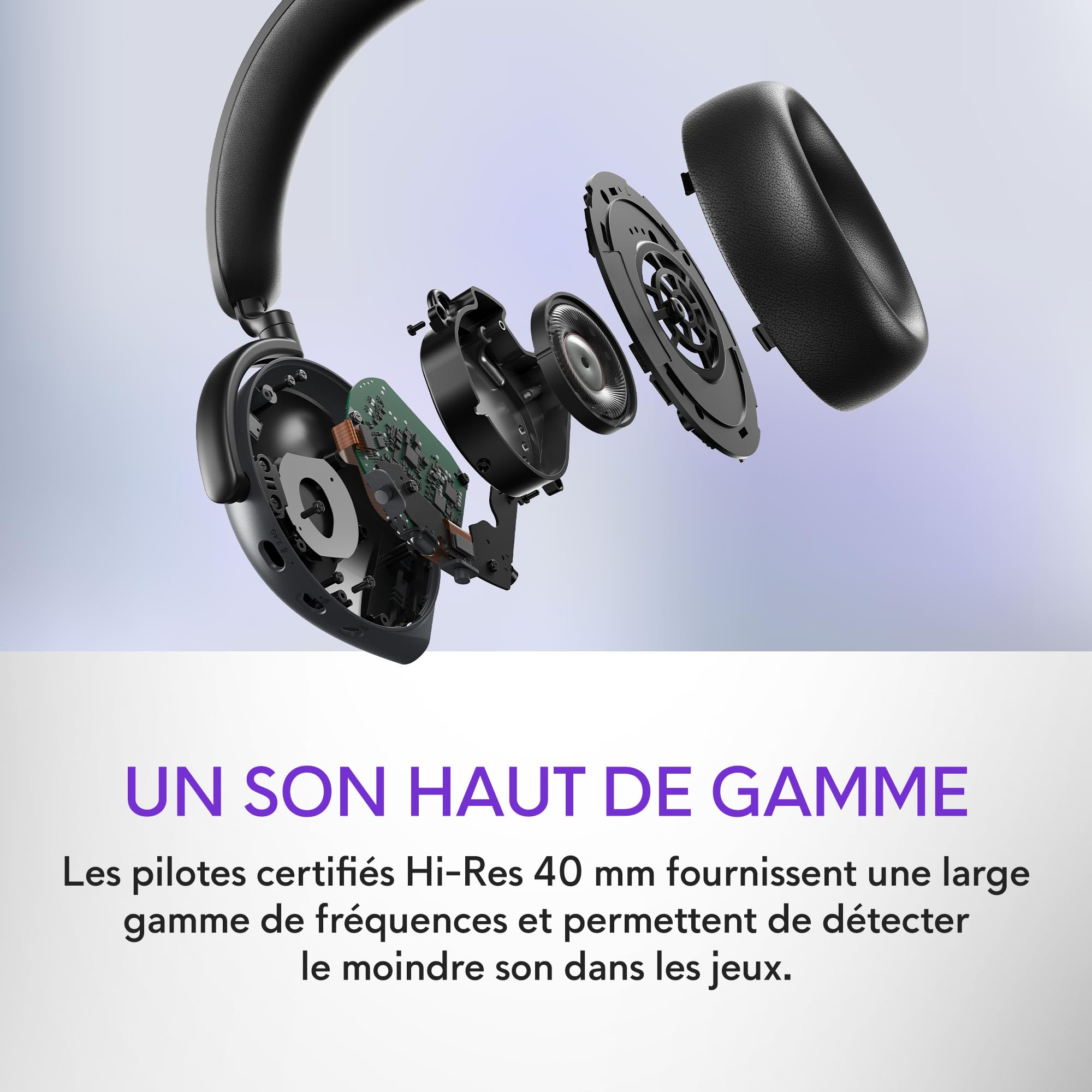 Casque de gaming Tri-Mode sans fil Alienware - AW920H, Dark Side of the Moon