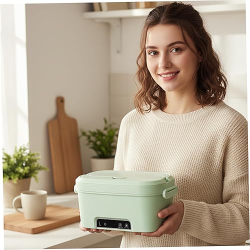 Miniatura 5 de Cordless Electric Lunch Box, 1.5L Heated Lunch Box with 7800mAh Battery, Green Portable Food Warmer for Office, Car & Outdoor Travel and portable