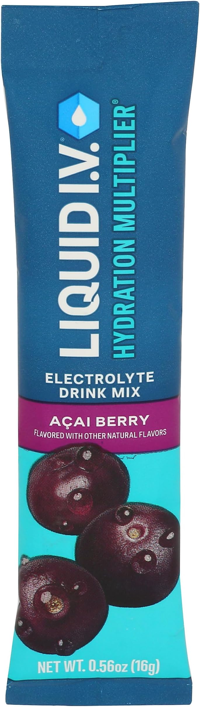 LIQUID IV Acai Berry Hydration Drink Mix Single, 0.56 OZ
