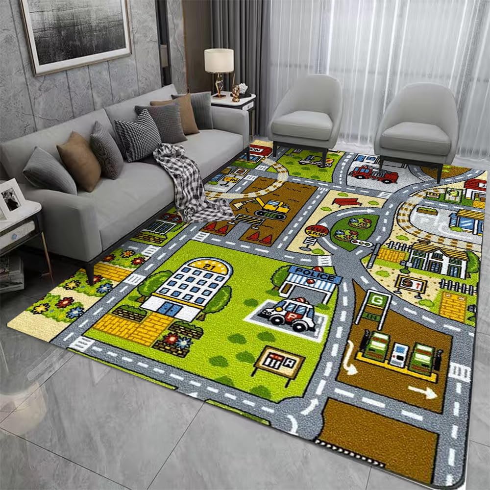 Tapis de carte du monde éducatif 120x180cm antidérapant