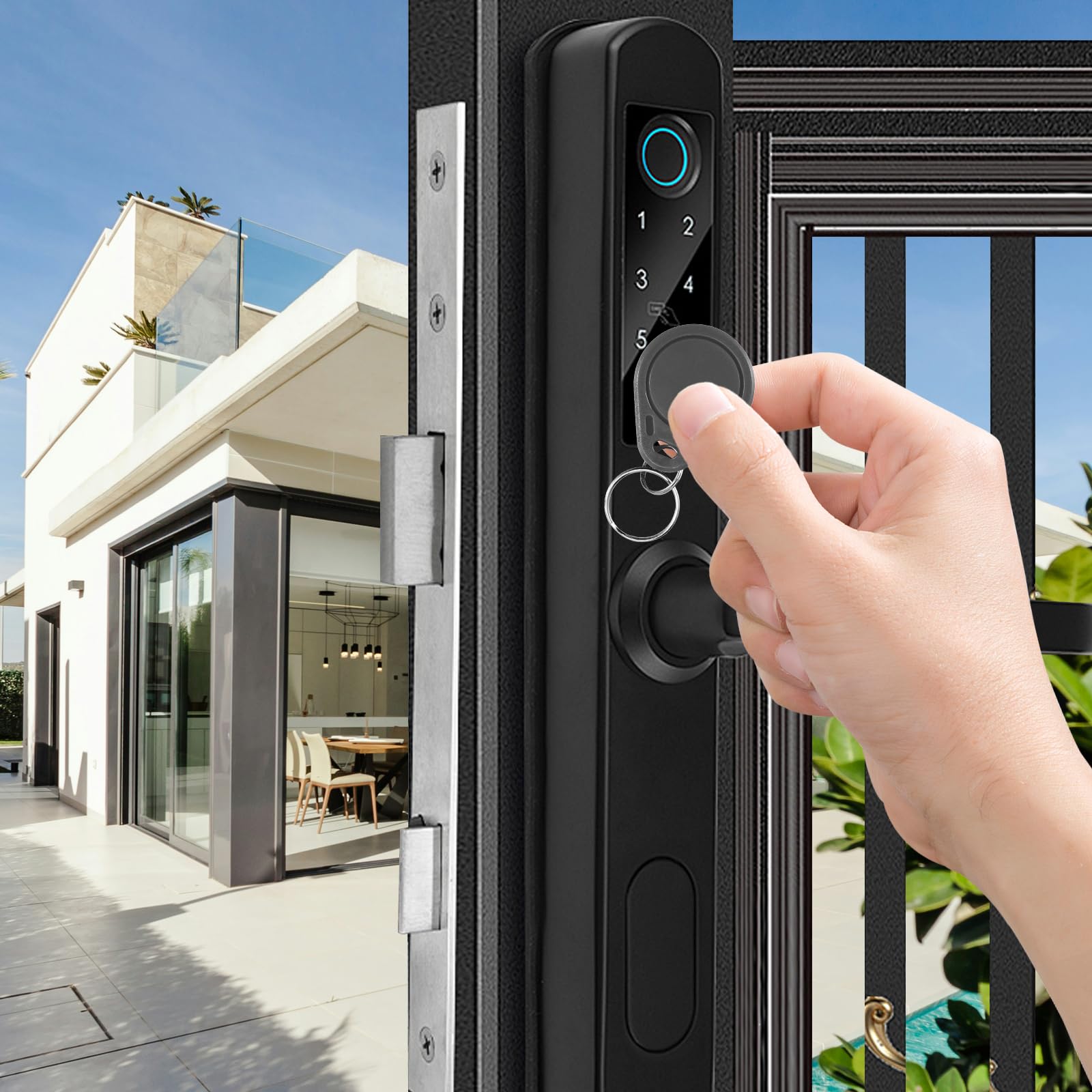 Mifare Lot de 30 porte-clés ultra légers C ULC RFID 13,56 MHz sans contact IC MF0ICU2 Gris RFID – Cartes de clés NFC compatibles avec les verrous SAFLOK, KABA, ONITY et Salto améliorés