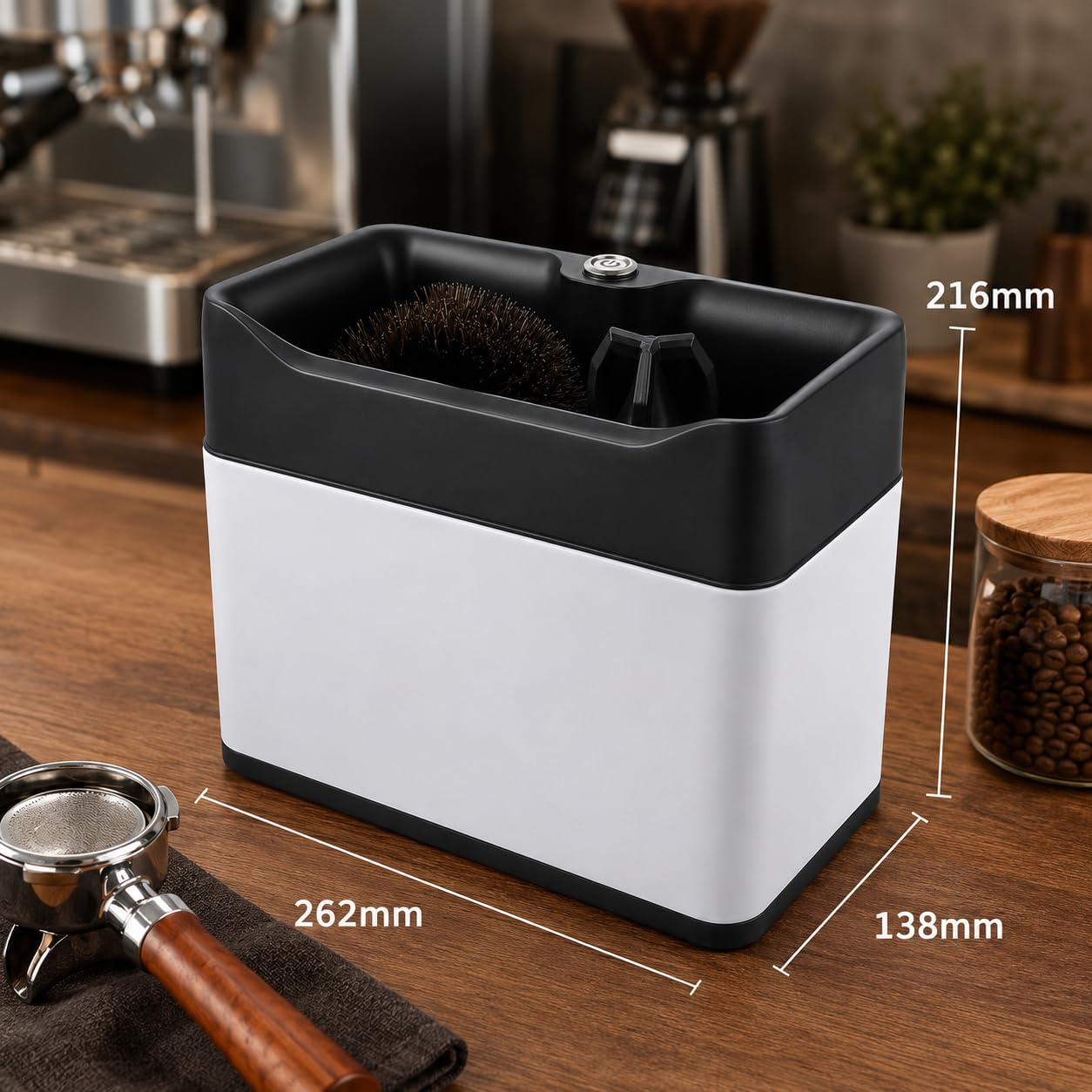Elektryczny środek czyszczący do kawy Portafilter 300 obr./min Zamiatarka do proszku z główką szczoteczki do baristów i czyszczenia kawy