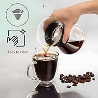 Vista 5 de Mixpresso Pour Over Coffee Maker Set Glass Carafe Borosilicate White Protective Silicone Sleeve, Pour Over Coffee Dripper Brewer With Double-layer