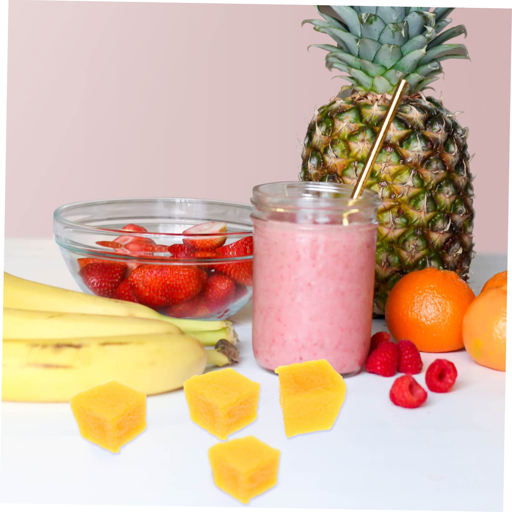 FAVOMOTO 10pcs Artificial Fruit Faux Mango Slice Decor Fruit Model Decor Vivid Mango Slice Props Simulation Mango Slice Lifelike Fruits Slices Fake Fruit Models PVC Watermelon Banana Chips