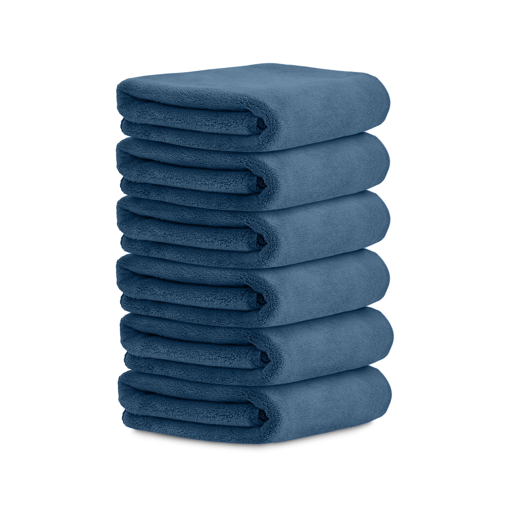 HOUSSE Microfiber Face Towels | Ultra Absorbent, Odour-Free, Quick Dry 450 GSM Face Towel for Home, Gym, Travel, Running & Personal Use | 30x30 cm | Set of 6 in One Colour (Indian Teal, Pack of 6)-image-20