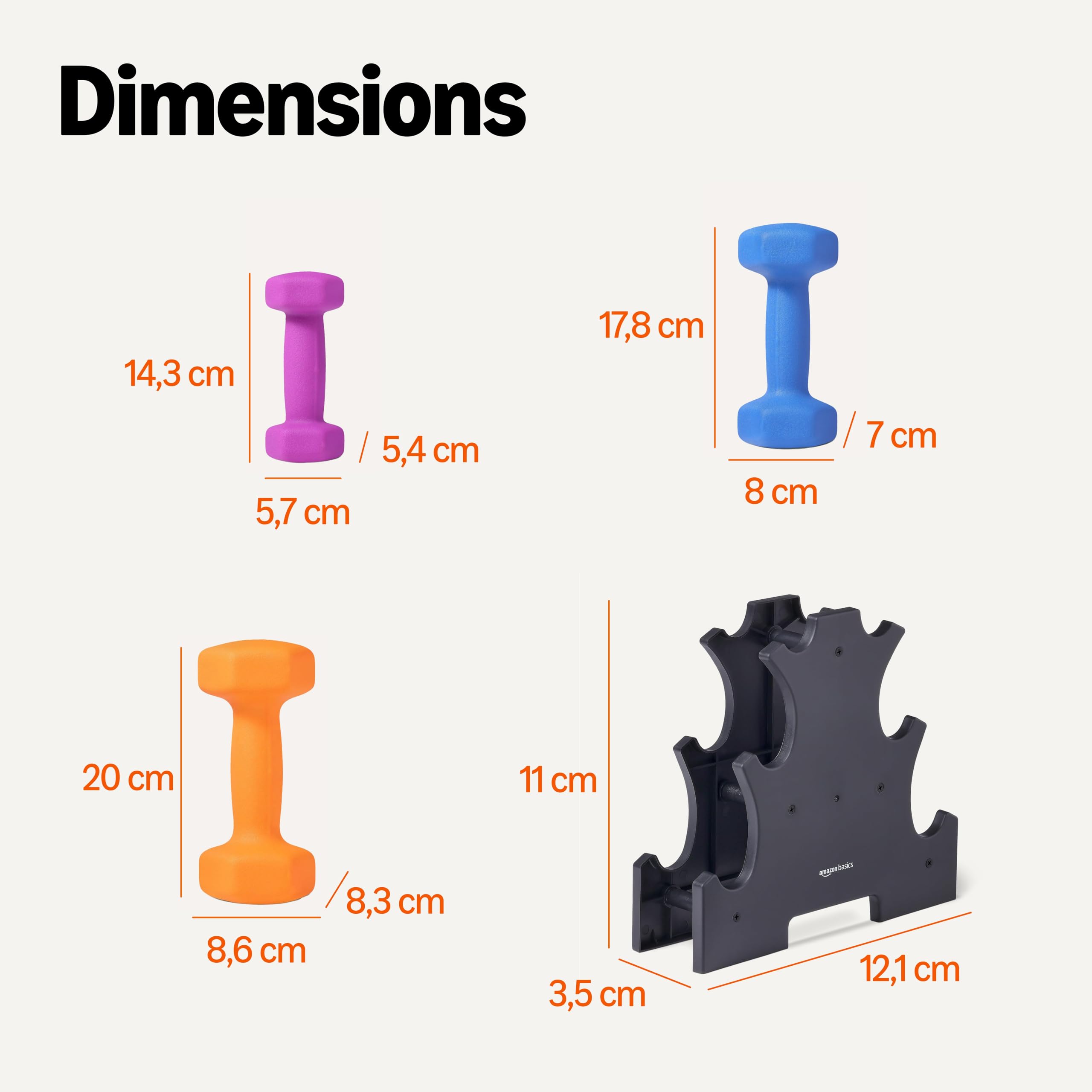 Amazon Basics Paire d'haltères en néoprène - 5
