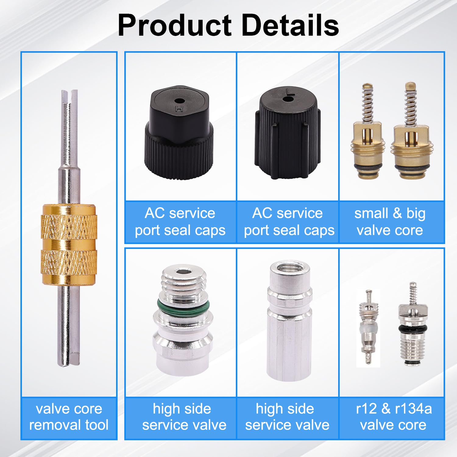 Snapklik.com : TWTADE 19PCS Air Conditioning Valve Core Kit - Car AC ...