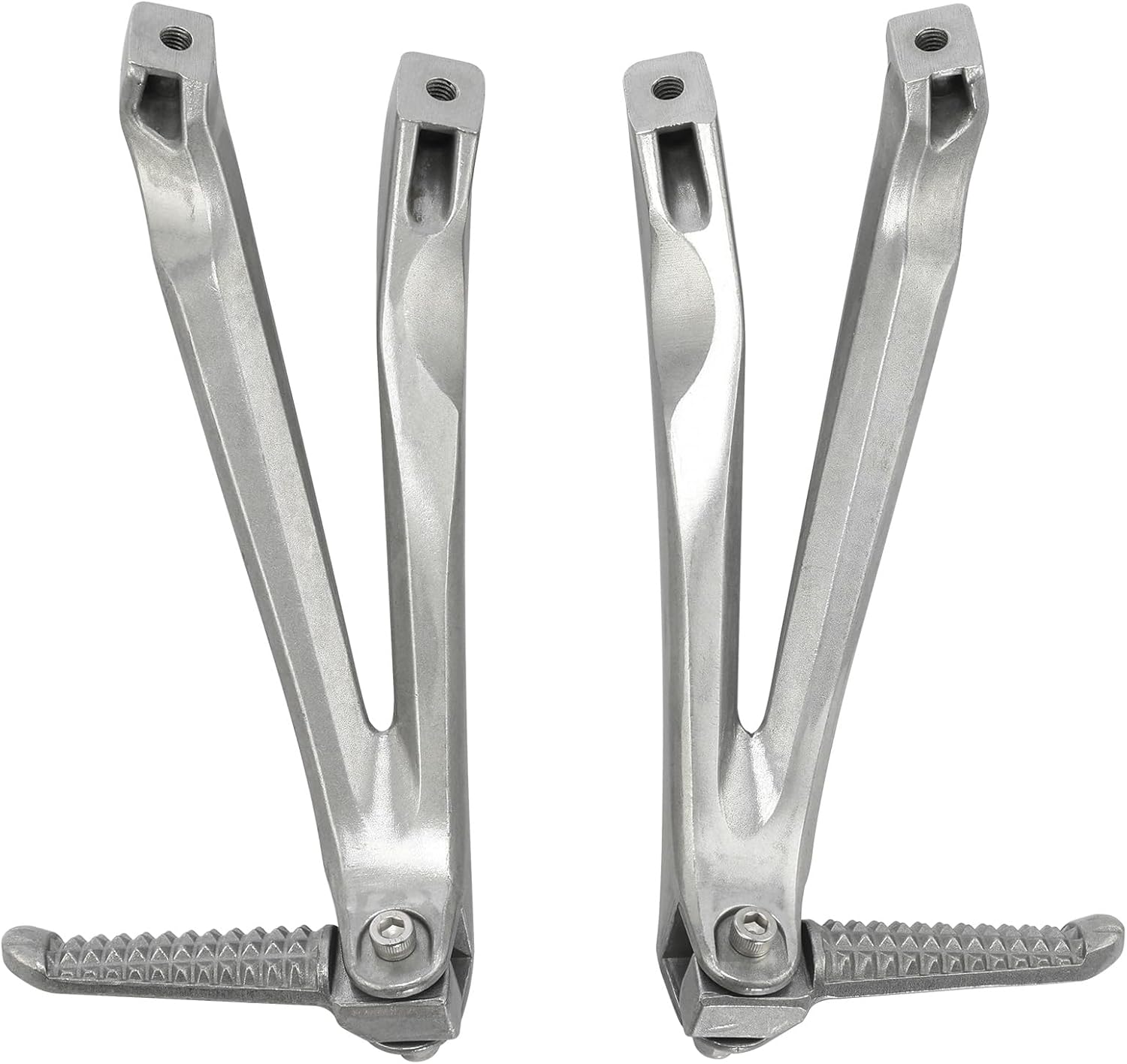 Green-L Silver Rear Footpegs Peg Rearset Bracket Fit for Yamaha YZF R1 2004-2008