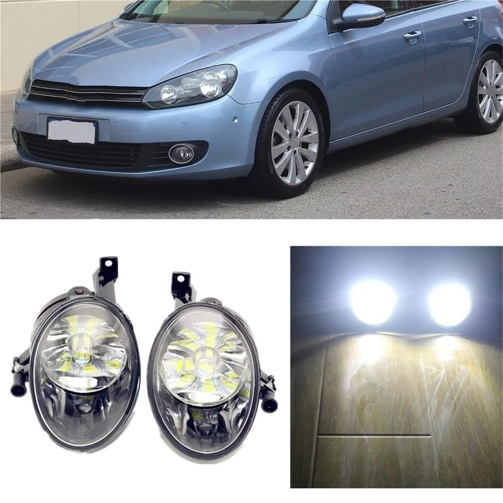 SANCAK Faro Anteriore Per VW Per Caddy Fendinebbia | Per Touran 2011 2012 2013 2014 2015 2016 Lampada fendinebbia anteriore per auto con lampadine a LED