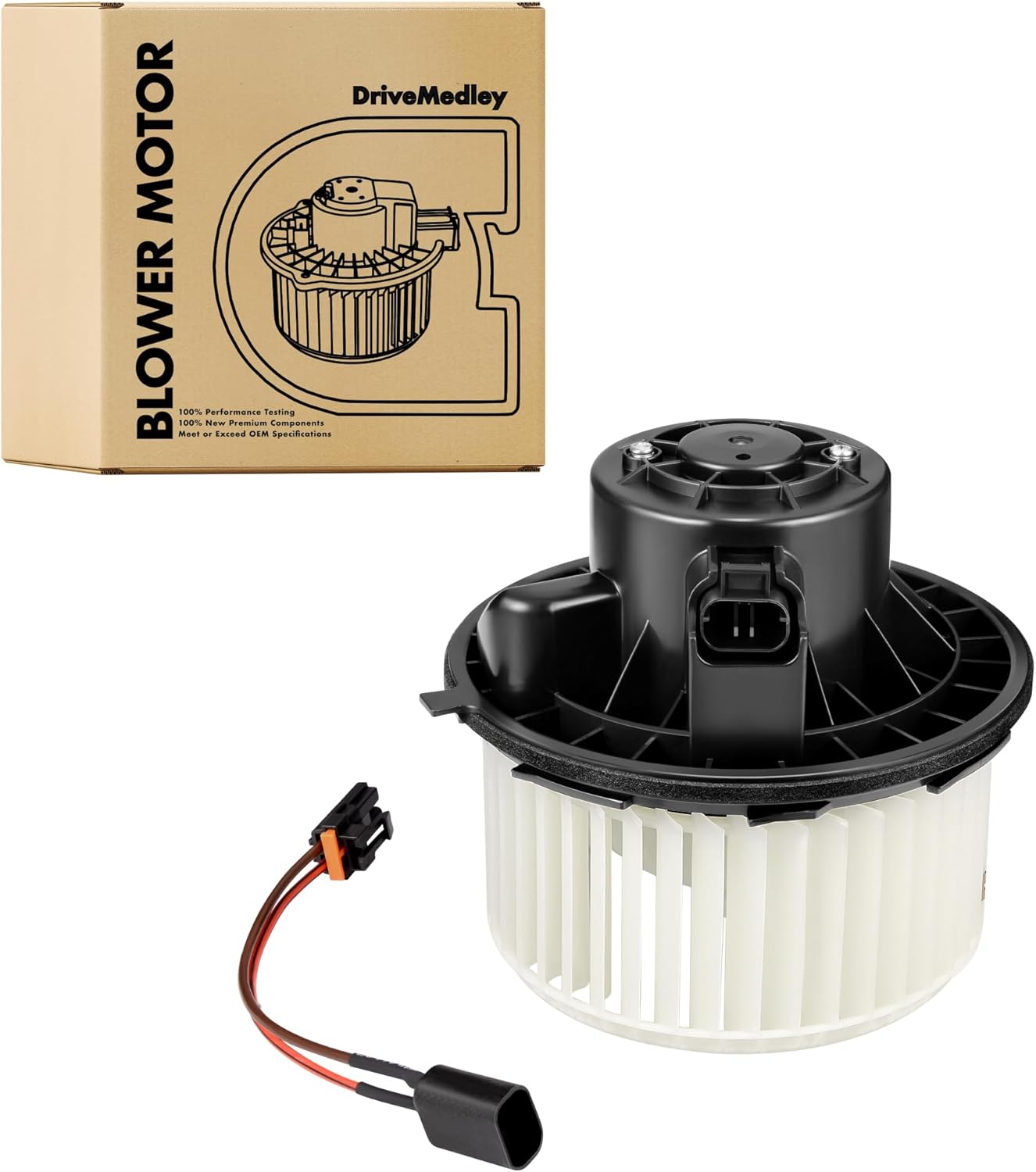 HVAC Heater Blower Motor w/Fan Cage Compatible with 2007 2008 2009 2010 2011 2012 2013 2014 Chevrolet Silverado, Tahoe, Suburban, Avalanche & GMC Sierra, Yukon & Cadillac Escalade & Hummer