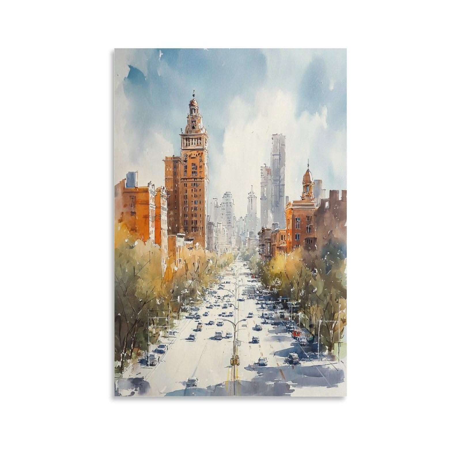 Atlanta 24x36inch(60x90cm) Vintage Travel Poster Watercolor Canvas Art