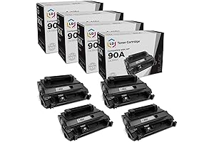 LD Products Compatible Toner Cartridge Replacement for HP 90A CE390A (Black, 4-Pack)