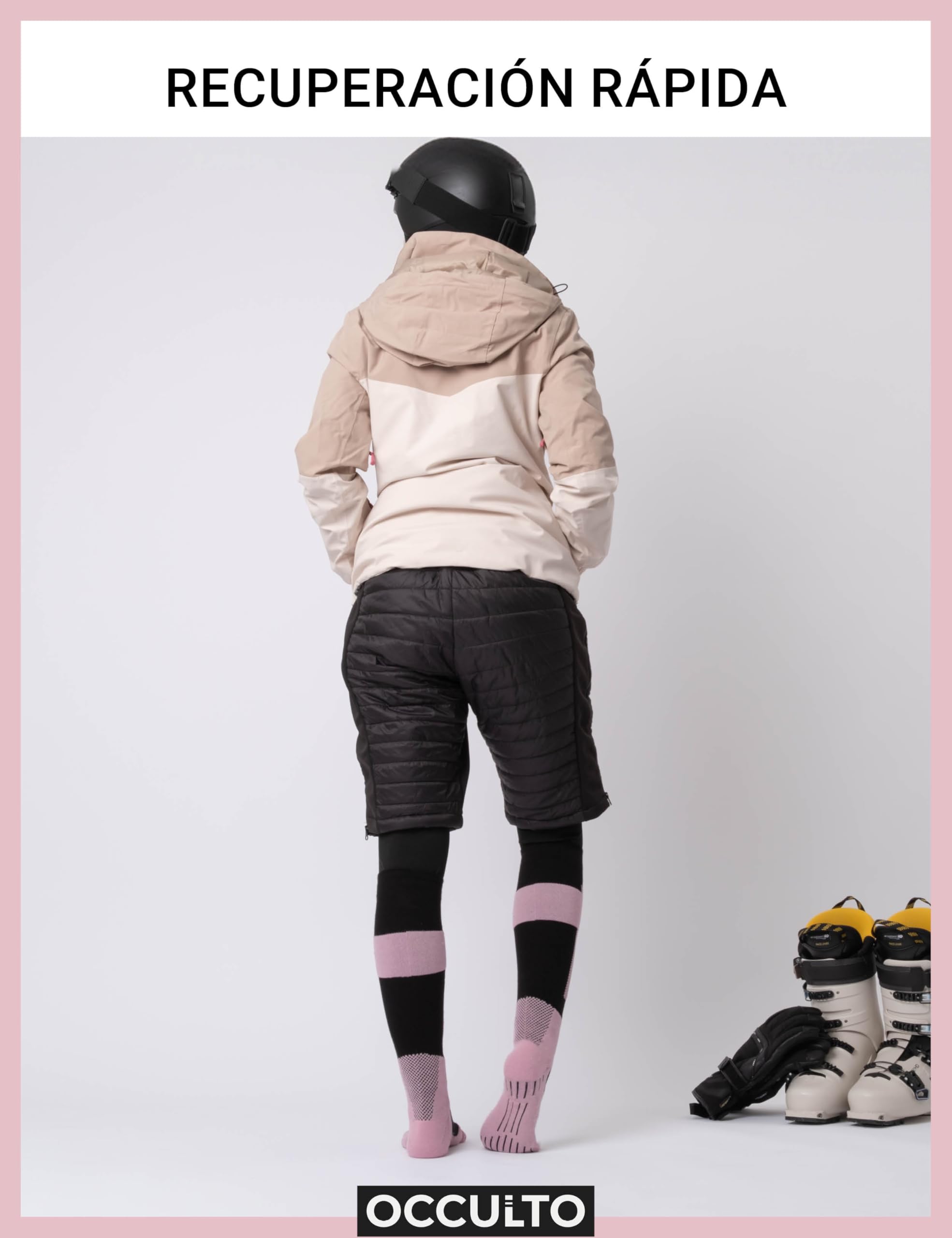 Occulto Calcetines de Esquí de Compresion para Mujer & Hombre 2 pares (modelo: Taylor)
