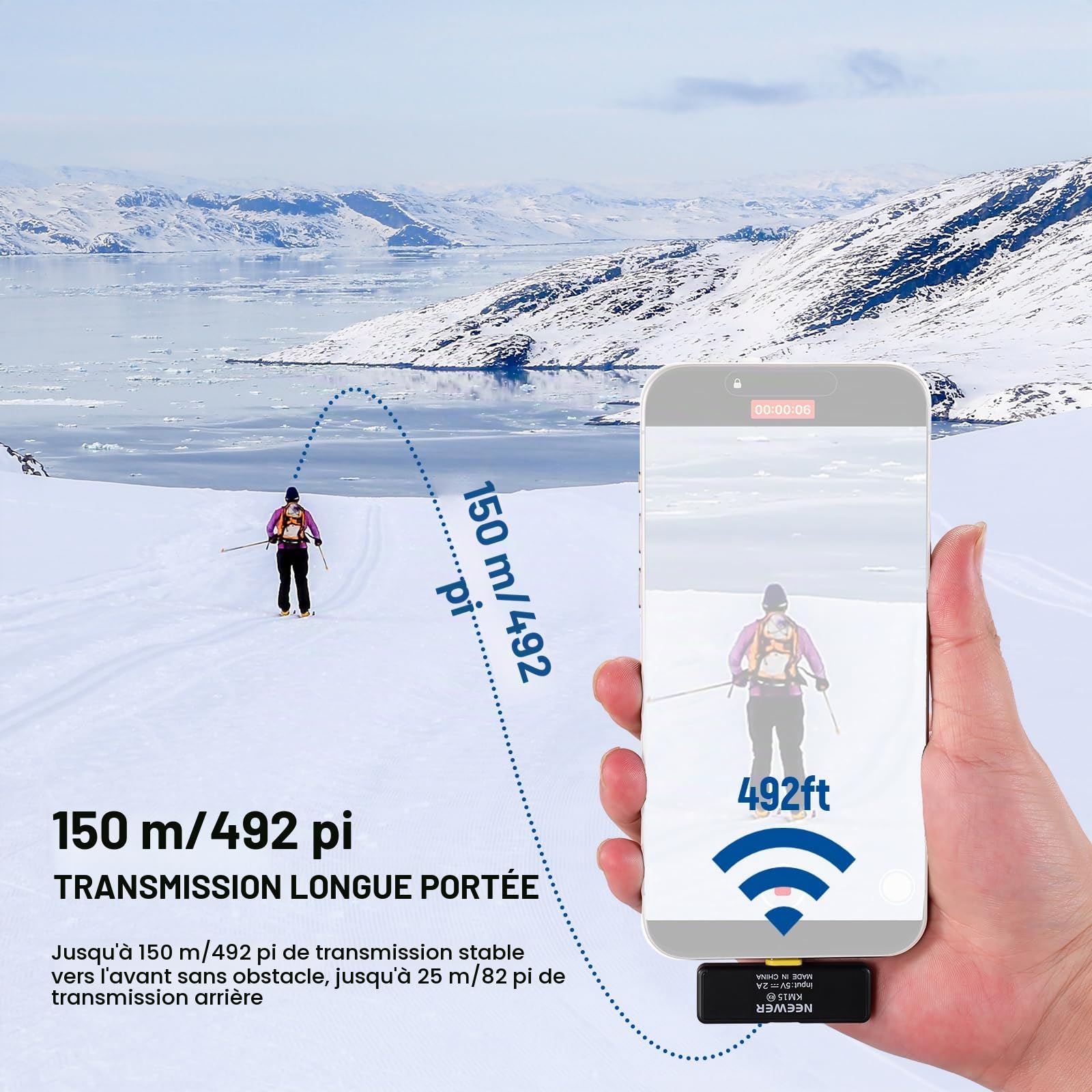 Neewer Kit Microphone Cravate sans Fil pour Phone avec USB TypeC,Micro Cravate pour iPhone1615 Série Téléphone Android,Système Microphone Cravate Antibruit,Enregistrement Vidéo en Direct Podcast,KM15