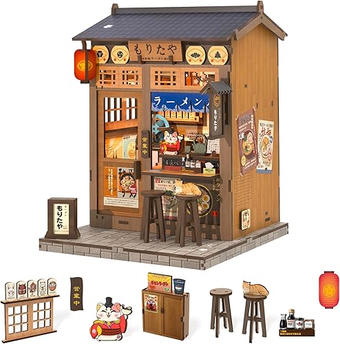 Miniatura 11 de Fsolis - Kit de manualidades para rincón de lectura, casa de muñecas en miniatura 3D, rompecabezas para adultos, 108 piezas de madera, decoración