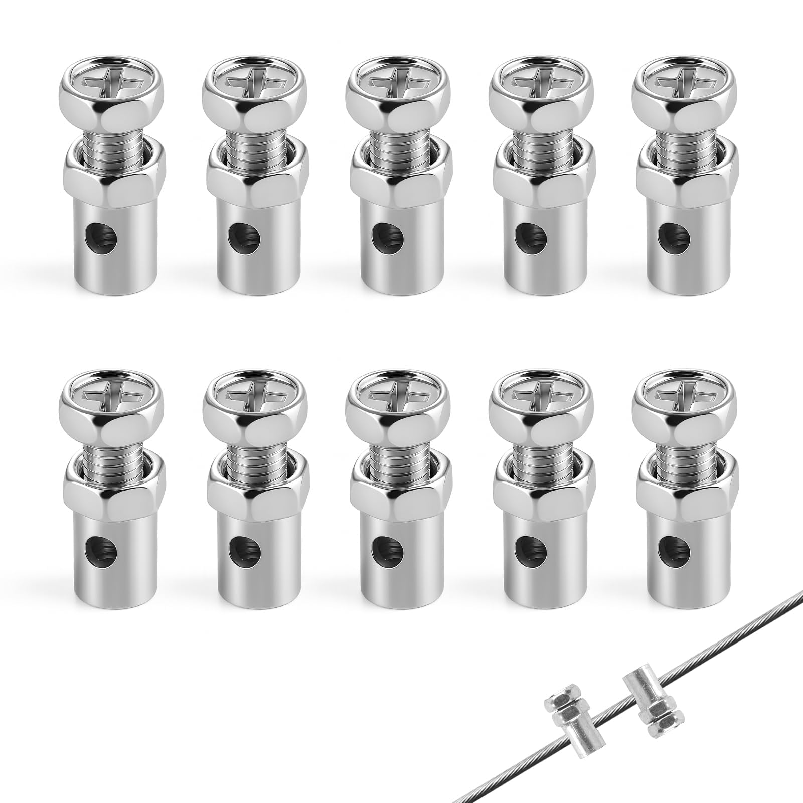 10 Pièces Cuivre Serre-Câble